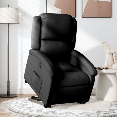 Gossi fotoliu electric rabatabil cu ridicare, negru, textil