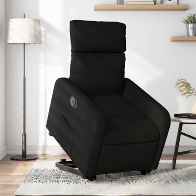 Gossi fotoliu electric rabatabil cu ridicare, negru, textil