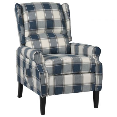 Gossi fotoliu extensibil, albastru, material textil