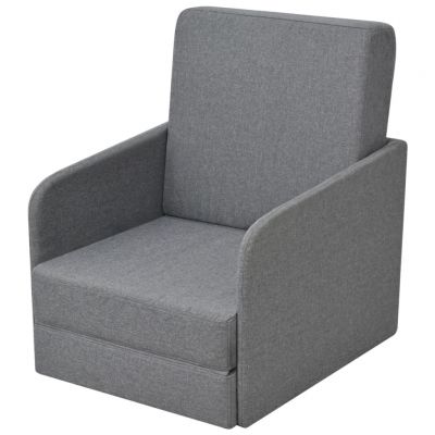 Gossi fotoliu pat extensibil, gri deschis, material textil