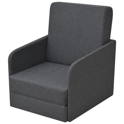Gossi fotoliu pat extensibil, gri inchis, material textil
