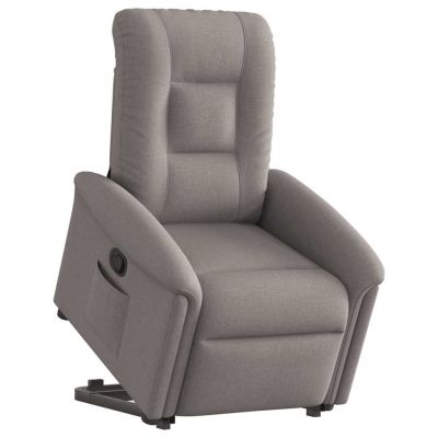 Gossi fotoliu rabatabil cu ridicare pe verticala, gri taupe, textil