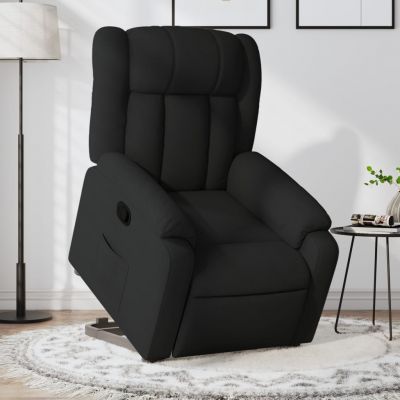 Gossi fotoliu rabatabil cu ridicare pe verticala, negru, textil