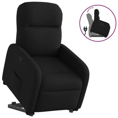 Gossi fotoliu rabatabil cu ridicare pe verticala, negru, textil