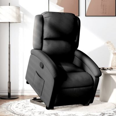 Gossi fotoliu rabatabil cu ridicare pe verticala, negru, textil