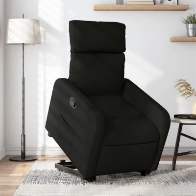 Gossi fotoliu rabatabil cu ridicare pe verticala, negru, textil