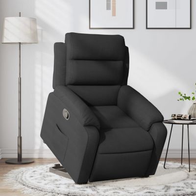 Gossi fotoliu rabatabil cu ridicare pe verticala, negru, textil