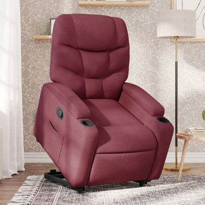 Gossi fotoliu rabatabil cu ridicare, rosu vin, material textil
