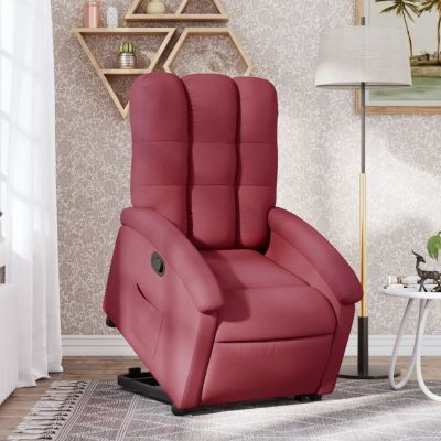 Gossi fotoliu rabatabil cu ridicare, rosu vin, material textil
