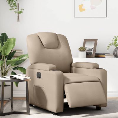 Gossi fotoliu rabatabil electric, cappuccino, piele ecologica