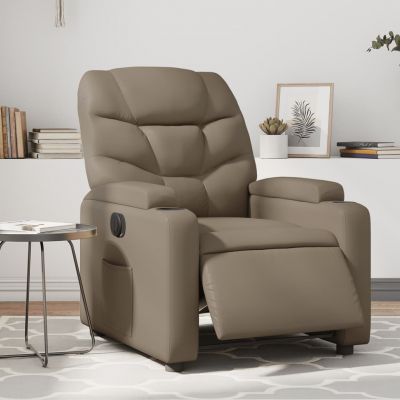 Gossi fotoliu rabatabil electric, cappuccino, piele ecologica