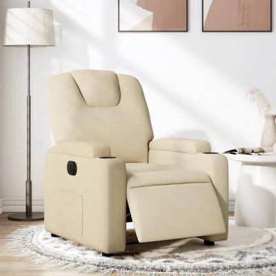 Gossi fotoliu rabatabil electric, crem, material textil