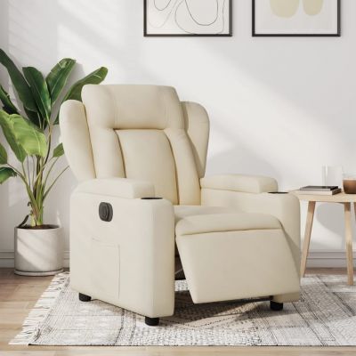 Gossi fotoliu rabatabil electric, crem, material textil