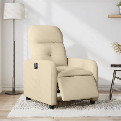 Gossi fotoliu rabatabil electric, crem, material textil