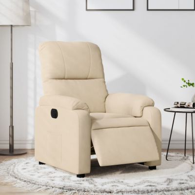 Gossi fotoliu rabatabil electric, crem, microfibra