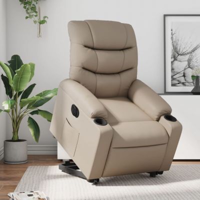 Gossi fotoliu rabatabil electric cu ridicare, cappuccino
