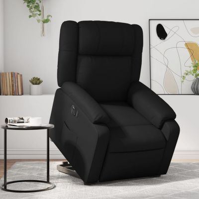 Gossi fotoliu rabatabil electric cu ridicare, negru, piele ecologica