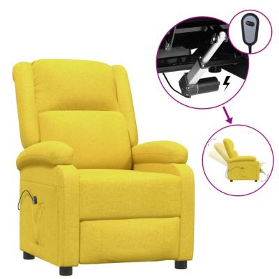 Gossi fotoliu rabatabil electric, galben, material textil