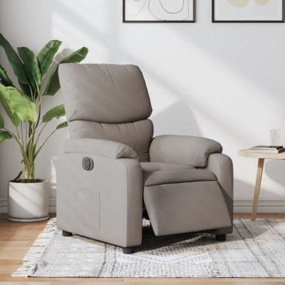 Gossi fotoliu rabatabil electric, gri taupe, material textil