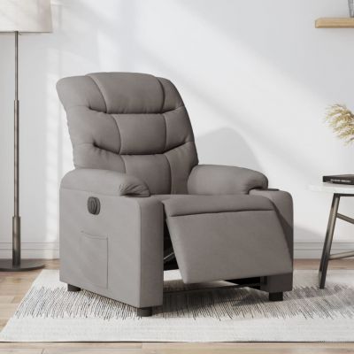 Gossi fotoliu rabatabil electric, gri taupe, material textil
