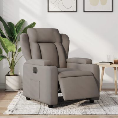 Gossi fotoliu rabatabil electric, gri taupe, material textil