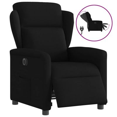 Gossi fotoliu rabatabil electric, negru, material textil