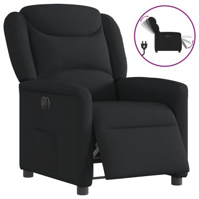Gossi fotoliu rabatabil electric, negru, material textil