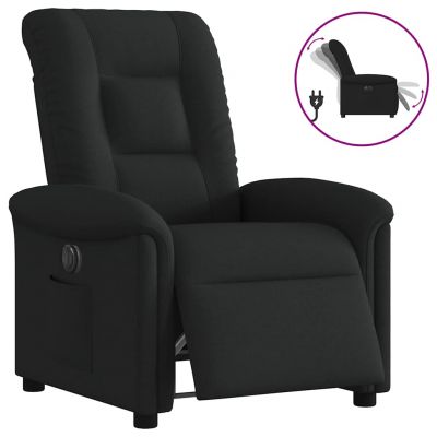 Gossi fotoliu rabatabil electric, negru, material textil