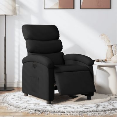 Gossi fotoliu rabatabil electric, negru, material textil