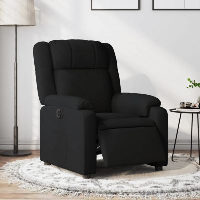 Gossi fotoliu rabatabil electric, negru, material textil