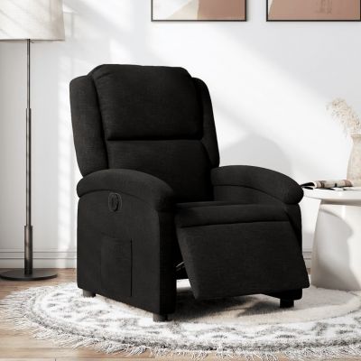 Gossi fotoliu rabatabil electric, negru, material textil