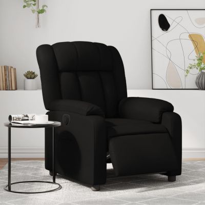 Gossi fotoliu rabatabil electric, negru, piele ecologica