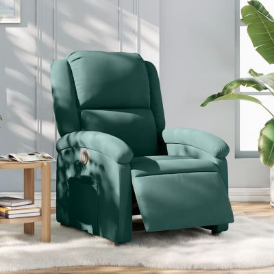 Gossi fotoliu rabatabil electric, verde inchis, catifea