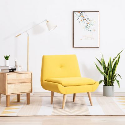 Gossi fotoliu, galben, material textil