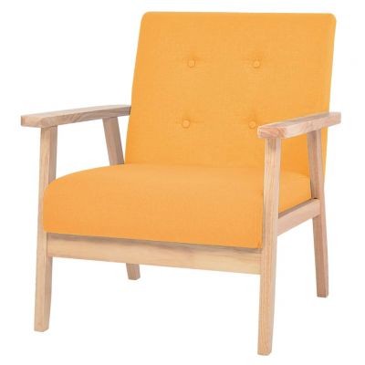 Gossi fotoliu, galben, material textil