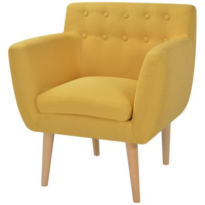Gossi fotoliu, galben, material textil
