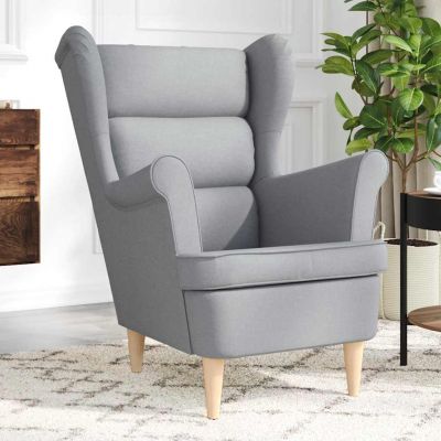 Gossi fotoliu, gri deschis, 74x84x100 cm, textil