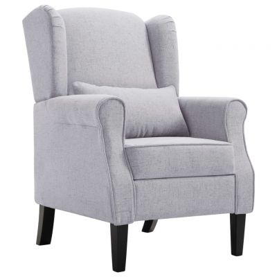 Gossi fotoliu, gri deschis, material textil