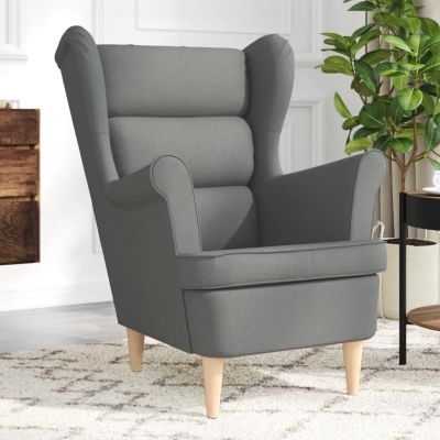 Gossi fotoliu, gri inchis, 74x84x100 cm, textil