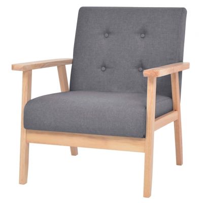 Gossi fotoliu, gri inchis, material textil