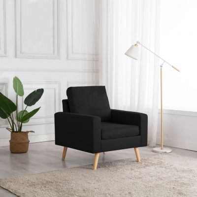 Gossi fotoliu, negru, material textil