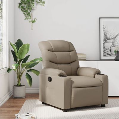Gossi fotoliu rabatabil, cappuccino, piele ecologica