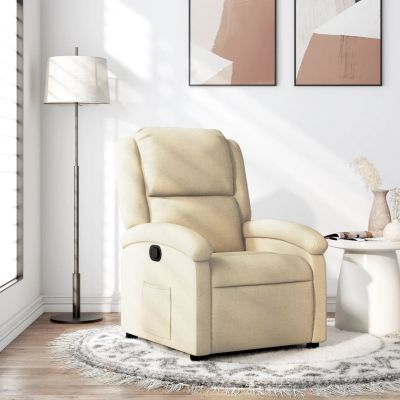 Gossi fotoliu rabatabil, crem, material textil