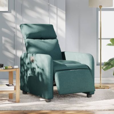 Gossi fotoliu rabatabil electric, verde inchis, material textil