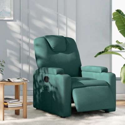 Gossi fotoliu rabatabil electric, verde inchis, material textil