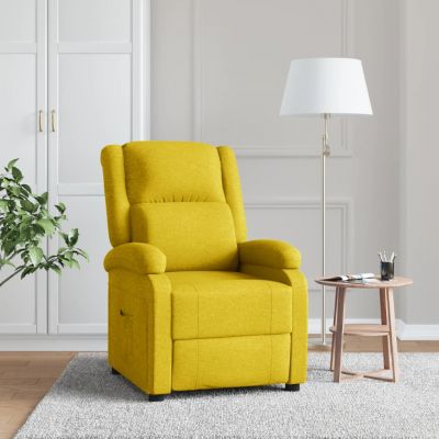Gossi fotoliu rabatabil, galben, material textil
