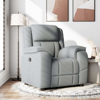 Gossi fotoliu rabatabil, gri deschis, material textil