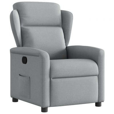 Gossi fotoliu rabatabil, gri deschis, material textil
