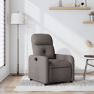 Gossi fotoliu rabatabil, gri taupe, material textil