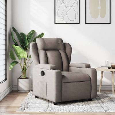 Gossi fotoliu rabatabil, gri taupe, material textil